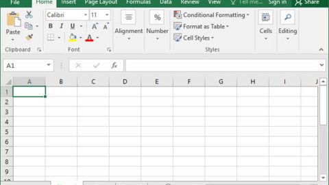 interface d'Excel