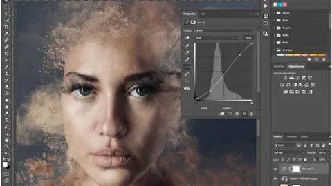 visage retouché avec photoshop